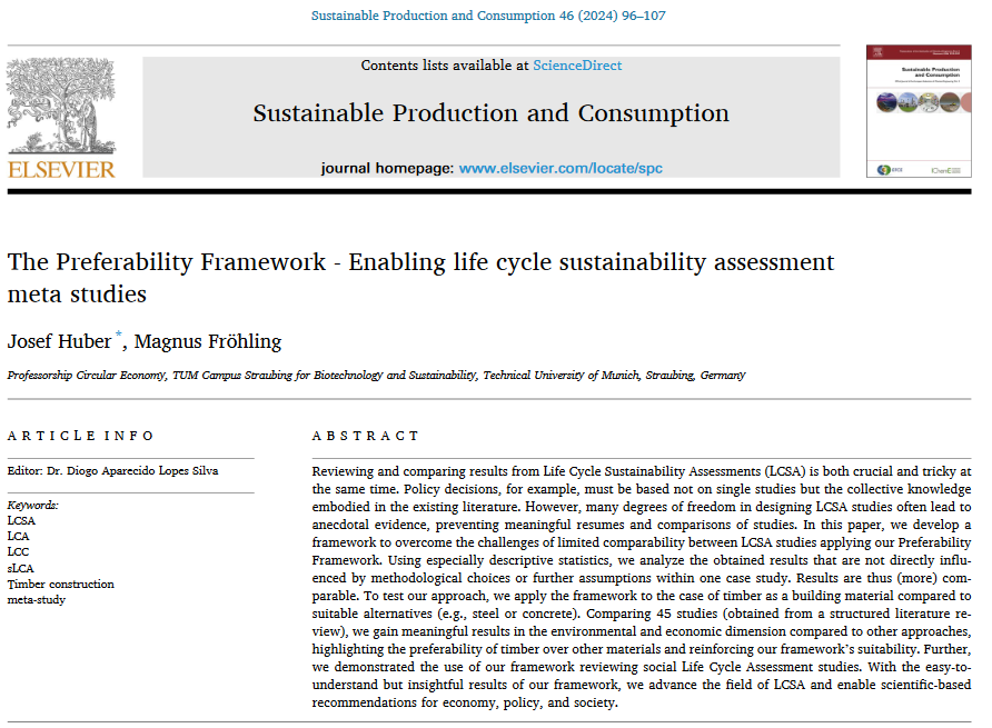 Neue Veröffentlichung: „The Preferability Framework – Enabling life cycle sustainability assessment meta studies“